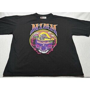 Iro Ochi High Black Shirt Mens 3XL Live Is A Drug Forever Means Nothing Mushroom